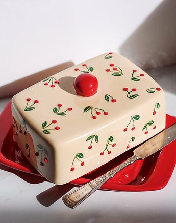 Maselnica ceramiczna w wisienki, Naturalnie, Z Gliny
