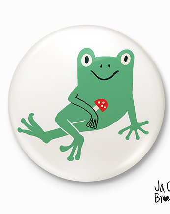 Żaba- magnes lub przypinka, Ja Cię Broszę