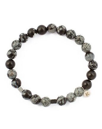 Męska bransoletka z kamieniem ochrony i motywacji, Kulka Bransoletki