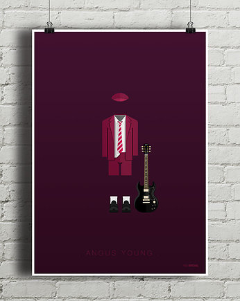 Plakat Angus Young - AC/DC , minimalmill