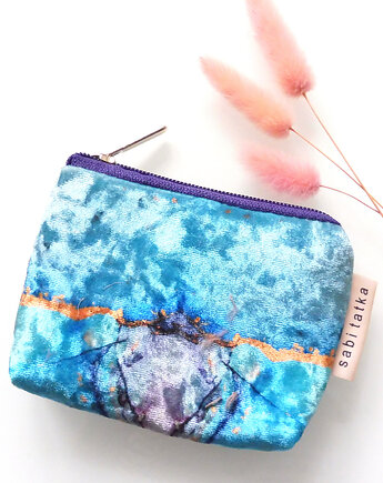 Welurowe etui na klucze Marmur, sabi tatka