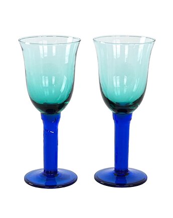 Para kolorowych kieliszków, duński design, lata 70, produkcja: Dania, Przetwory design