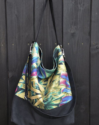 TORBA HOBO XXL - print monstera, PRACOWNIA 166