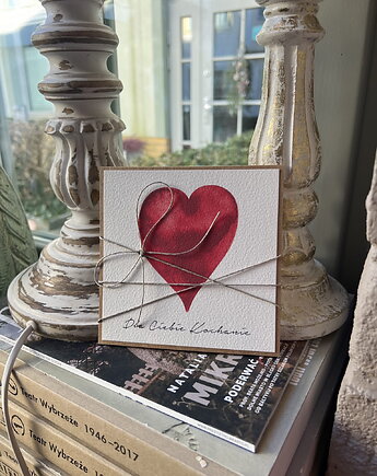 Wyjątkowa kartka na walentynki - walentynka z sercem dla Ciebie Kochanie z wy, sorte