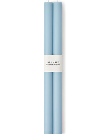 Świece wolnostojące gładkie - błękitne (2 szt.), ARANSKA