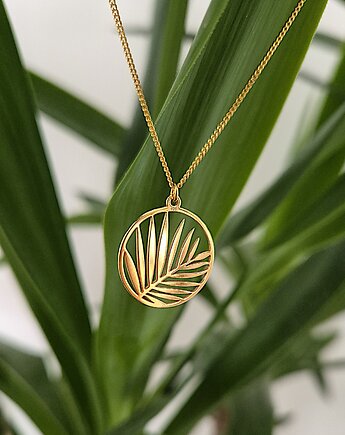 LIŚĆ PALMY- srebro złocone, ISSI Jewelry