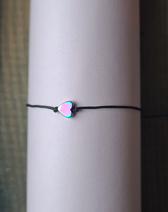 Bransoletka serduszko hematyt sznurek, COCONUT