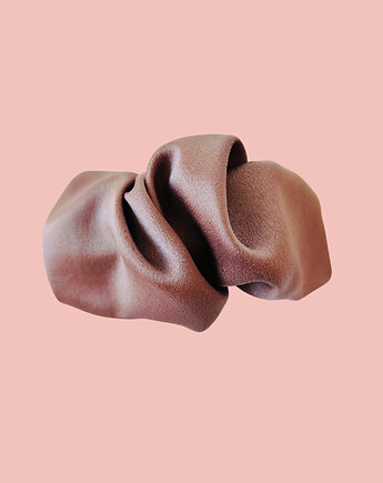 Scrunchie spinka klamra jedwabna różowe złoto, Capillum