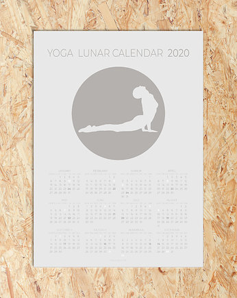 Kalendarz księżycowy 2020 szary, My Yoga Smile