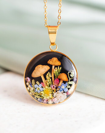 Naszyjnik z leśną kompozycją, nature gift