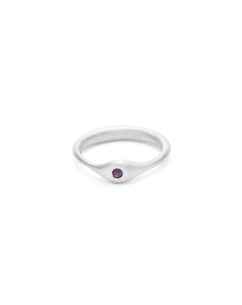 Little GEM / satin silver with gemstone, Filimoniuk