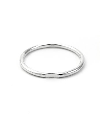 Pierścionek srebrny gładki z wcięciem ( obrączka ), KOBELA