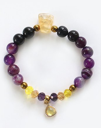 Surowy cytryn druza agat fioletowy hematyt, KEIT