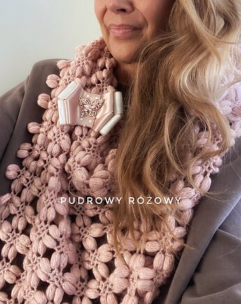 Brosza z Motylem NEW, Pudrowy Różowy