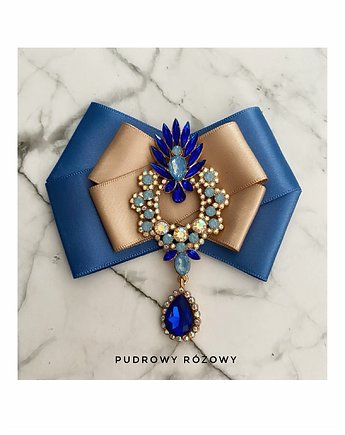 Brosza  z Ogromną ozdobą Glamour!, Pudrowy Różowy