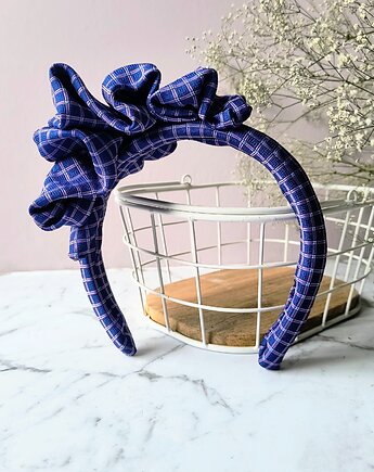 Opaska Asymetryczna Niebiesko fioletowa krata, nanowoshop
