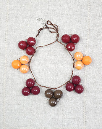 6943 Kolorowy Naszyjnik Geometryczny z Dużych Akrylowych Korali, kama4you