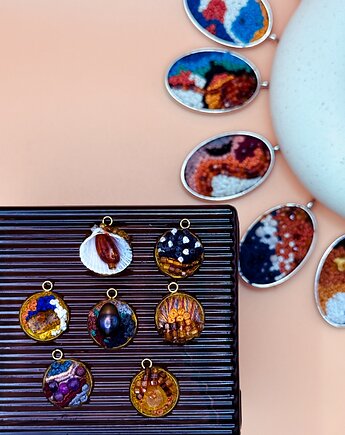 Medalion z perłą /Seria Kolory Bałtyku, naokraglo_design