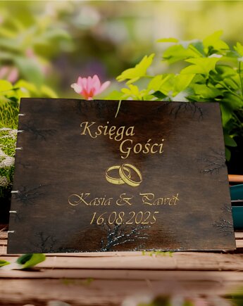 Księga gości,Nowoczesna księga weselna, Księga weselna szyta, TreeTrue