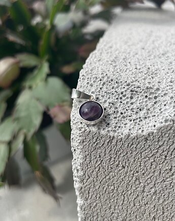 Zawieszka ametyst, Fiorette stone&silver