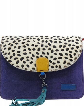 Torebka klasyczna damska zamszowa odpinany chwost brelok OLIVKA, Olivka Warsaw