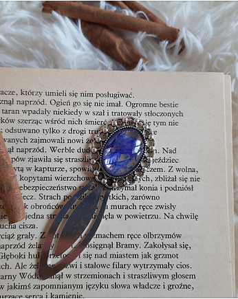 Zakładka z płatkami chabrów, srebrna, Figa handmade accessories