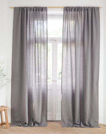 Zasłona z tunelem  TRUE GREY, so linen!