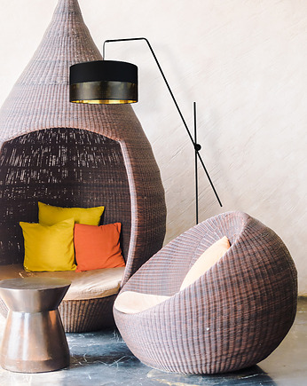 Regulowana lampa podłogowa na wysięgniku BILBAO GLAM w stylu glamour, LYSNE