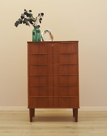 Komoda tekowa, duński design, lata 70, produkcja: Dania, Przetwory design