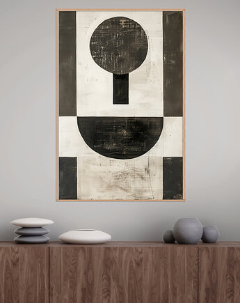 Geometria natury - Plakat, druk - Minimalizm, Boho, Loft #132, Black Sapphire Art