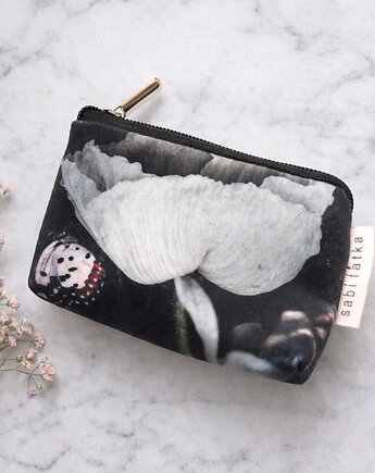 Welurowe etui na klucze Piwonia, sabi tatka