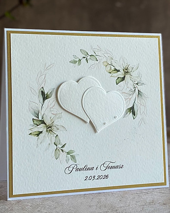 Kartka ślubna w ozdobnej kopercie, W 65e, Anna Art and Crafts