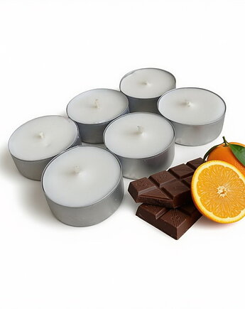 Chocolate & Orange 6 szt./ tealight 85g- wosk sojowy (inne zapachy), Coccola JEWELLERY