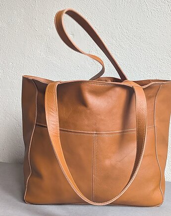 Koniakowa skórzana torba z przeszyciami, Łagoda