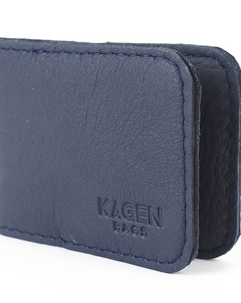 Portfel skórzany granatowo czarny cardholder, kagenbags