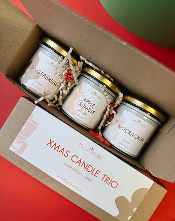 Zestaw świec sojowych XMAS CANDLE TRIO 2.0   3 x 120 g, Plantstore