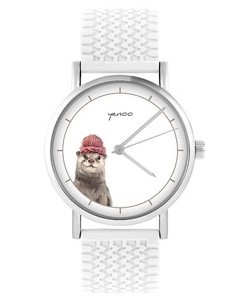 Zegarek - Wydra - silikonowy, biały, yenoo