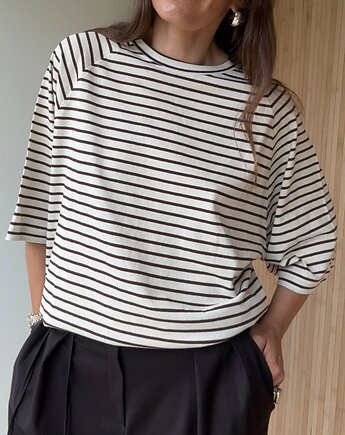 T-shirt Chillout choclate stripes bawełna, Patchouli