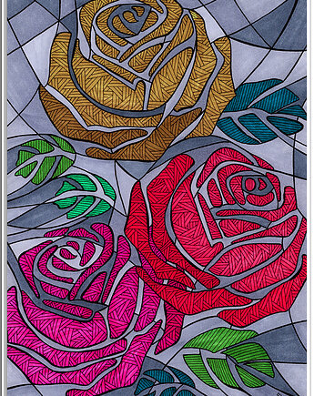 32. RÓŻE- rysunek, plakat., kama4you