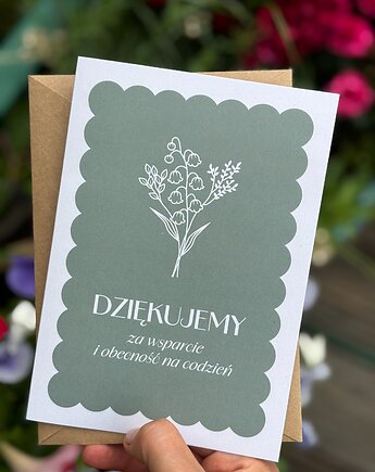 Kartka na zakończenie roku dla nauczyciela z napisem Dziękujemy, format B6, 71 Prints