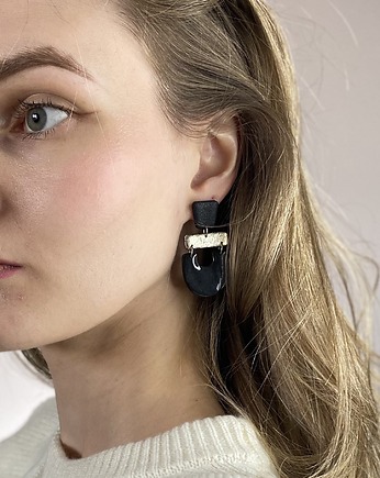 Azteckie czarne kolczyki, Clayee