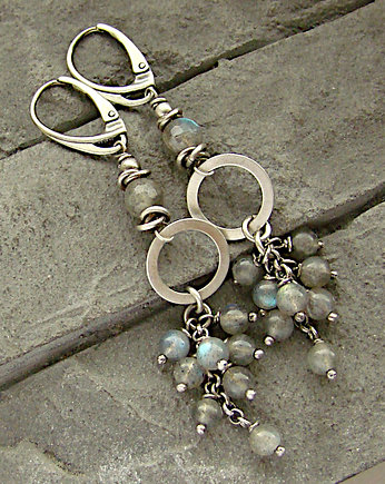 Kolczyki Labradoryt gronka, RayOfArt