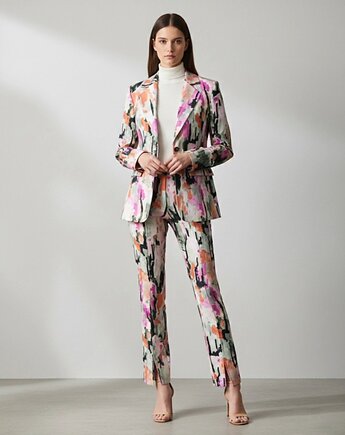 Różowo-pomarańczowy bawełniany garnitur damski, FORTINI