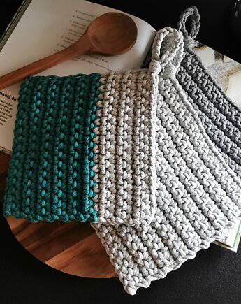Zestaw 3 bawełnianych łapek kuchennych, Lana Design