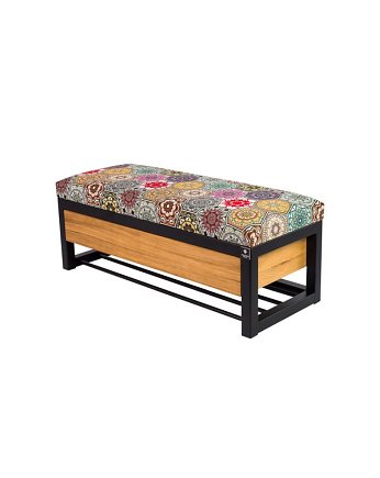 Ławka Pufa Tapicerowana  Stal LGMS-16, EMRA WOOD DESIGN