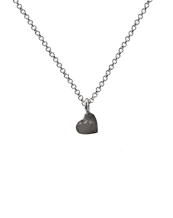 LANE little heart / black silver necklace, Filimoniuk