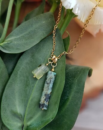 Naszyjnik z turkusem afrykańskim i frenitem, REVEAL