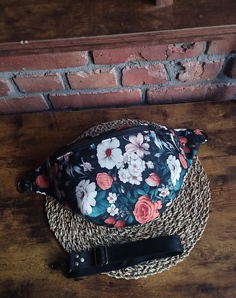 Duża nerka XXL w kwiaty retro, Kras_anka