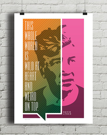 David Lynch - plakat z cytatem, minimalmill