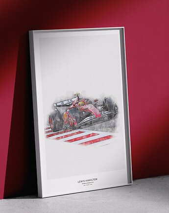 Plakat Motoryzacja -  Lewis Hamilton, Peszkowski Graphic